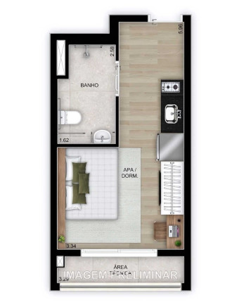 Imagem Studio com 1 Quarto à Venda, 46 m² em Tatuapé - São Paulo Imagem Studio com 1 Quarto à Venda, 46 m² em Tatuapé - São Paulo