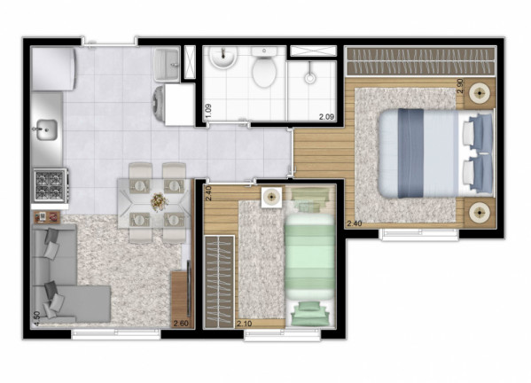 Imagem Apartamento com 2 Quartos à Venda, 32 m² em Piqueri - São Paulo