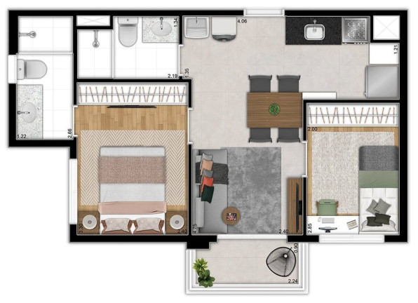 Imagem Apartamento com 2 Quartos à Venda, 39 m² em Santa Cecília - São Paulo