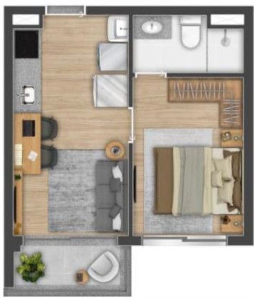 Imagem Imóvel com 1 Quarto à Venda, 24 m² em Brooklin Novo - São Paulo Imagem Imóvel com 1 Quarto à Venda, 24 m² em Brooklin Novo - São Paulo