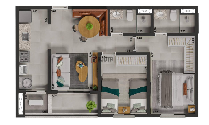 Imagem Apartamento com 2 Quartos à Venda, 59 m² em Jardim Urano - São José Do Rio Preto