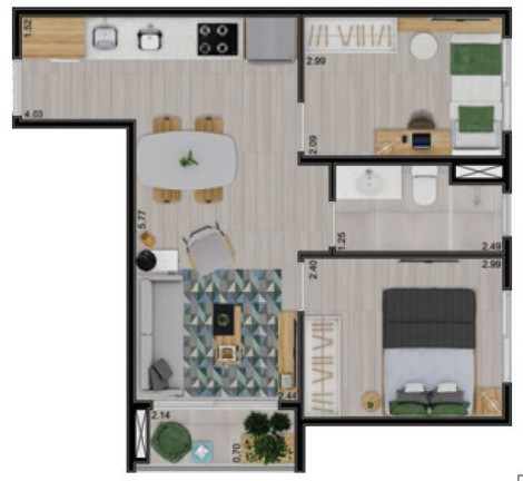 Imagem Apartamento com 1 Quarto à Venda, 45 m² em Brooklin Paulista - São Paulo