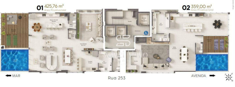 Imagem Cobertura com 5 Quartos à Venda, 359 m² em Meia Praia - Itapema