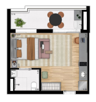 Imagem Studio com 1 Quarto à Venda, 24 m² em Bela Vista - São Paulo