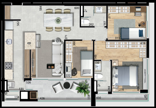 Imagem Apartamento com 2 Quartos à Venda, 119 m² em Bacacheri - Curitiba