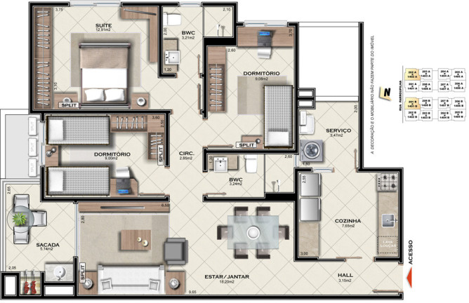 Imagem Apartamento com 3 Quartos à Venda, 93 m² em Campinas - São José