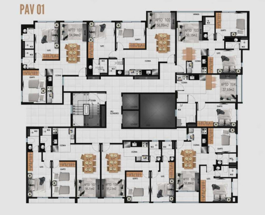 Imagem Apartamento com 1 Quarto à Venda, 50 m² em Bessa - João Pessoa Imagem Apartamento com 1 Quarto à Venda, 50 m² em Bessa - João Pessoa