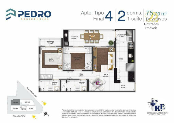Apartamento com 2 Quartos à Venda, 76 m² em Tupi - Praia Grande