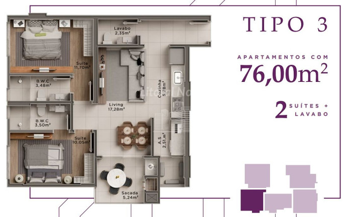 Imagem Apartamento com 2 Quartos à Venda, 77 m² em Centro - Itajaí