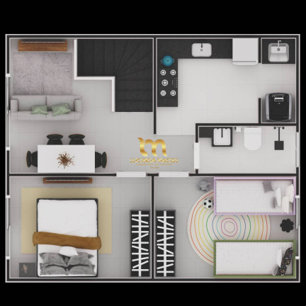Imagem Casa de Condomínio com 2 Quartos à Venda, 43 m² em Maracanã - Praia Grande