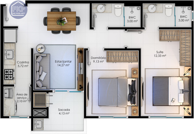 Imagem Apartamento com 2 Quartos à Venda, 63 m² em Ingleses Do Rio Vermelho - Florianópolis