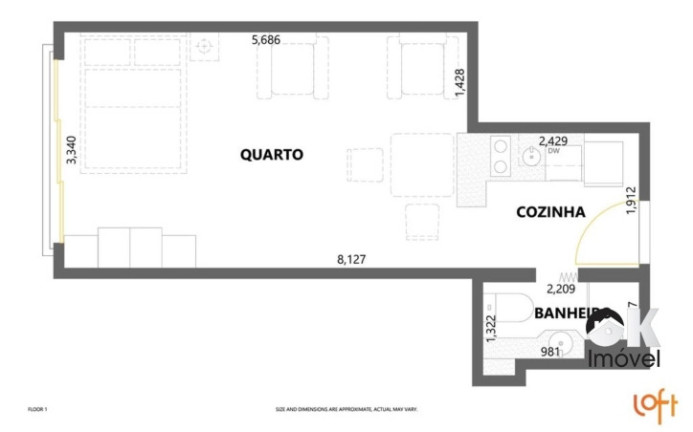 Imagem Apartamento com 1 Quarto à Venda, 33 m² em Perdizes - São Paulo Imagem Apartamento com 1 Quarto à Venda, 33 m² em Perdizes - São Paulo