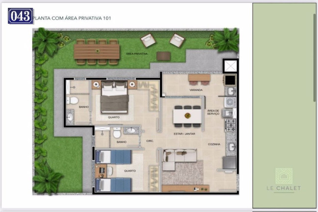 Imagem Apartamento com 2 Quartos para Alugar, 52 m² em Parque Jamaica - Londrina Imagem Apartamento com 2 Quartos para Alugar, 52 m² em Parque Jamaica - Londrina