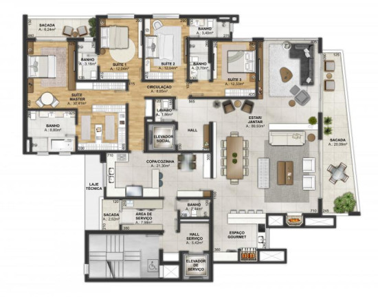 Imagem Apartamento com 4 Quartos à Venda, 280 m² em Exposição - Caxias Do Sul