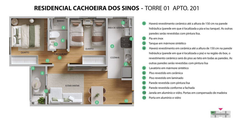 Imagem Apartamento com 2 Quartos à Venda, 45 m² em Cachoeira - Betim
