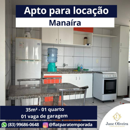 Imagem Apartamento com 1 Quarto para Alugar, 35 m² em Manaíra - João Pessoa Imagem Apartamento com 1 Quarto para Alugar, 35 m² em Manaíra - João Pessoa