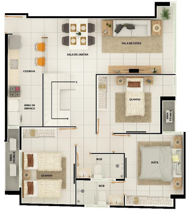 Imagem Apartamento com 2 Quartos à Venda, 91 m² em Camboinha - Cabedelo Imagem Apartamento com 2 Quartos à Venda, 91 m² em Camboinha - Cabedelo