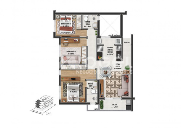 Imagem Apartamento com 2 Quartos à Venda, 85 m² em Rio Branco - Novo Hamburgo