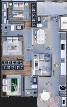 Imagem Apartamento com 3 Quartos à Venda, 89 m² em Centro - Itajaí Imagem Apartamento com 3 Quartos à Venda, 89 m² em Centro - Itajaí