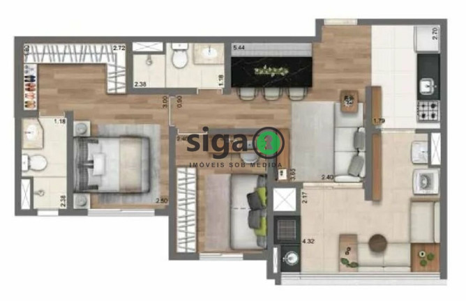 Imagem Apartamento com 2 Quartos à Venda, 62 m² em Vila Andrade - São Paulo Imagem Apartamento com 2 Quartos à Venda, 62 m² em Vila Andrade - São Paulo