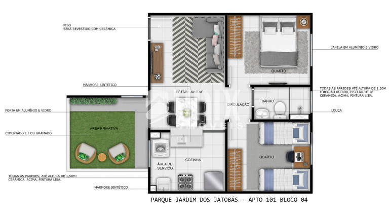 Imagem Apartamento com 2 Quartos à Venda, em Jardins De Campos - Campos Dos Goytacazes Imagem Apartamento com 2 Quartos à Venda, em Jardins De Campos - Campos Dos Goytacazes