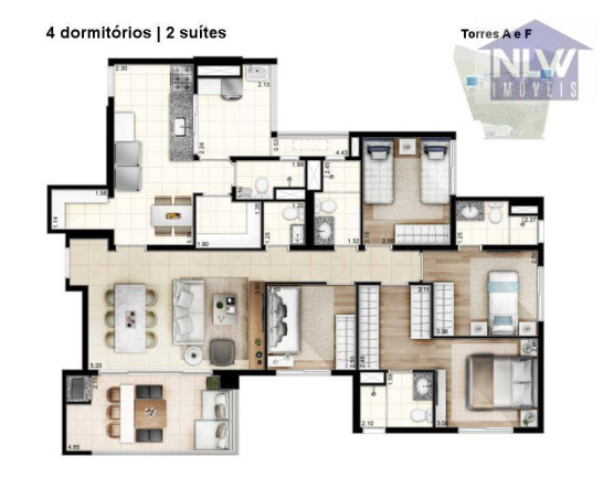 Imagem Apartamento com 4 Quartos à Venda, 127 m² em Morumbi - São Paulo Imagem Apartamento com 4 Quartos à Venda, 127 m² em Morumbi - São Paulo
