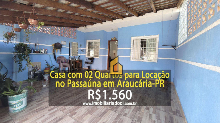 Imagem Casa com 2 Quartos para Alugar, 54 m² em Passauna - Araucária Imagem Casa com 2 Quartos para Alugar, 54 m² em Passauna - Araucária