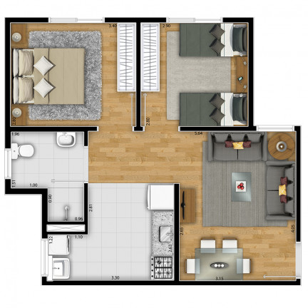 Imagem Apartamento com 2 Quartos à Venda, 52 m² em Loteamento Residencial Campina Verde - Campinas Imagem Apartamento com 2 Quartos à Venda, 52 m² em Loteamento Residencial Campina Verde - Campinas
