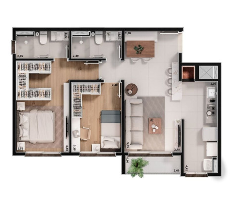 Imagem Apartamento com 2 Quartos à Venda, 62 m² em Salgado Filho - Gravataí Imagem Apartamento com 2 Quartos à Venda, 62 m² em Salgado Filho - Gravataí