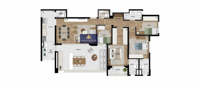 Imagem Apartamento com 4 Quartos à Venda, 136 m² em Vila Anastácio - São Paulo