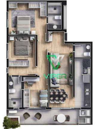 Imagem Apartamento com 2 Quartos à Venda, 66 m² em Portão - Curitiba Imagem Apartamento com 2 Quartos à Venda, 66 m² em Portão - Curitiba