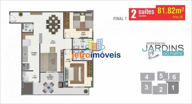 Imagem Apartamento à Venda, 54 m² em Canto Do Forte - Praia Grande