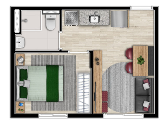 Imagem Cobertura com 1 Quarto à Venda, 50 m² em Vila Buarque - São Paulo
