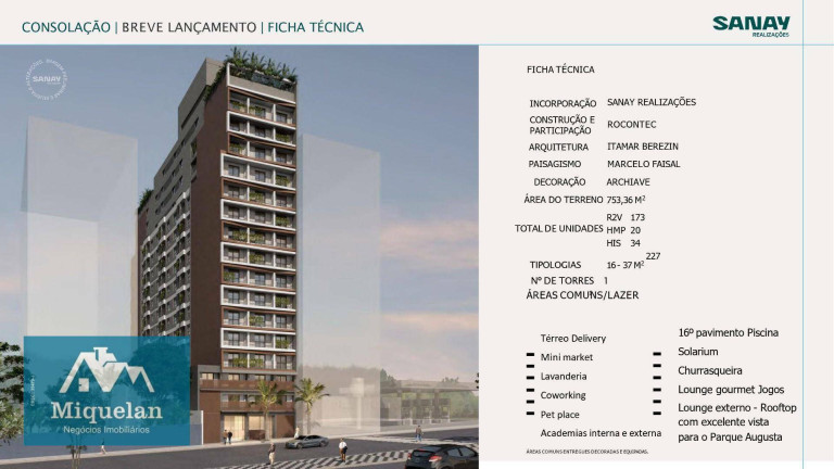 Imagem Studio com 1 Quarto à Venda, 37 m² em Consolação - São Paulo Imagem Studio com 1 Quarto à Venda, 37 m² em Consolação - São Paulo