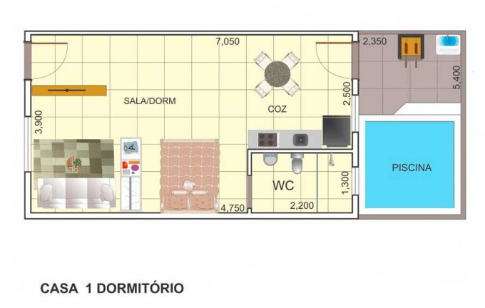 Imagem Casa de Condomínio com 1 Quarto à Venda, 38 m² em Gaivota - Itanhaém Imagem Casa de Condomínio com 1 Quarto à Venda, 38 m² em Gaivota - Itanhaém