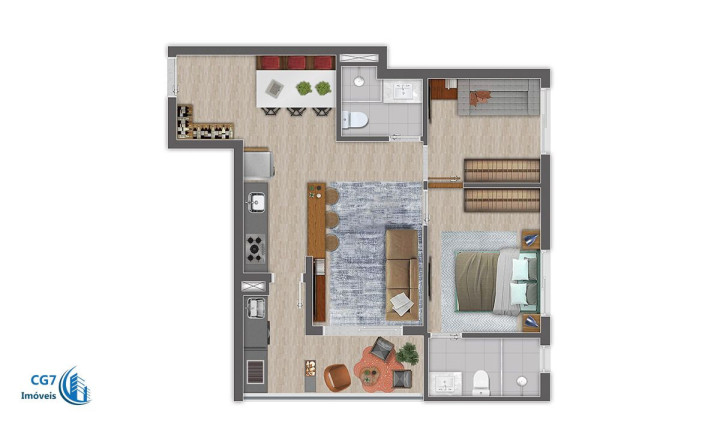 Imagem Apartamento com 2 Quartos à Venda, 56 m² em Tamboré - Barueri Imagem Apartamento com 2 Quartos à Venda, 56 m² em Tamboré - Barueri