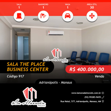 Imagem Sala Comercial à Venda, 30 m² em Adrianópolis - Manaus Imagem Sala Comercial à Venda, 30 m² em Adrianópolis - Manaus