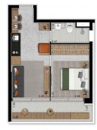 Imagem Studio com 1 Quarto à Venda, 25 m² em Moema - São Paulo Imagem Studio com 1 Quarto à Venda, 25 m² em Moema - São Paulo