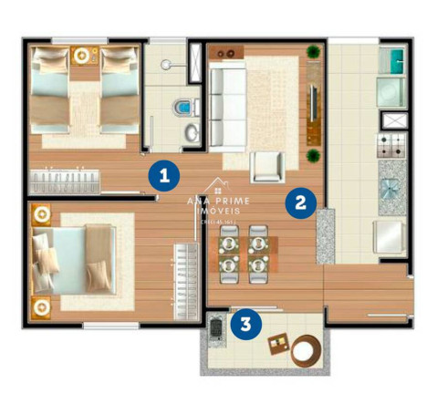 Imagem Apartamento com 2 Quartos à Venda, 56 m² em Jardim Bela Vista - Jacareí Imagem Apartamento com 2 Quartos à Venda, 56 m² em Jardim Bela Vista - Jacareí