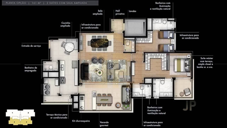 Imagem Apartamento com 3 Quartos à Venda, 161 m² em Vila Clementino - São Paulo