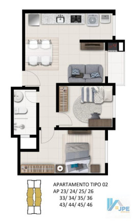Imagem Apartamento com 2 Quartos à Venda, 58 m² em Pedro Moro - São José Dos Pinhais
