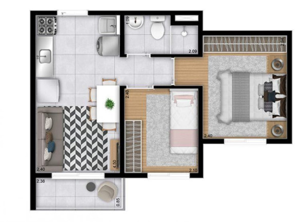 Imagem Imóvel com 1 Quarto à Venda, 27 m² em Jardim Itacolomi - São Paulo Imagem Imóvel com 1 Quarto à Venda, 27 m² em Jardim Itacolomi - São Paulo