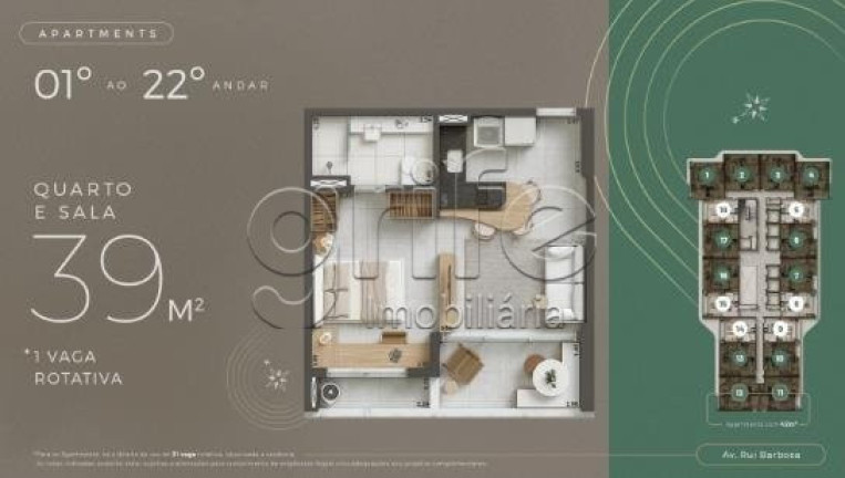 Imagem Apartamento com 1 Quarto à Venda, 39 m² em Meireles - Fortaleza