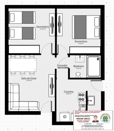 Imagem Apartamento com 2 Quartos à Venda, 52 m² em Aparecida - Santos Imagem Apartamento com 2 Quartos à Venda, 52 m² em Aparecida - Santos