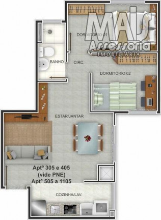 Imagem Apartamento com 2 Quartos à Venda, 51 m² em Centro - Novo Hamburgo
