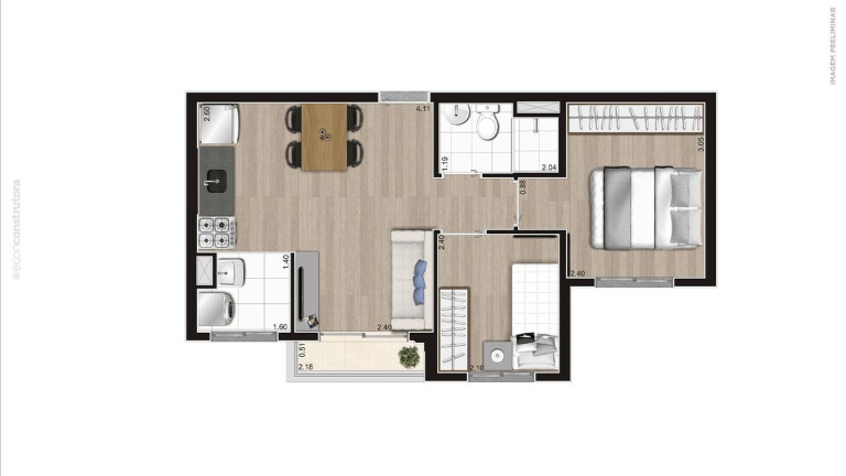 Imagem Imóvel com 2 Quartos à Venda, 37 m² em Morumbi - São Paulo Imagem Imóvel com 2 Quartos à Venda, 37 m² em Morumbi - São Paulo