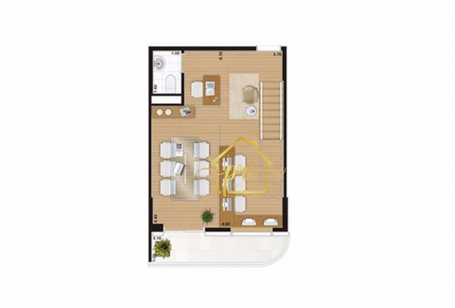 Imagem Sala Comercial à Venda, 43 m² em Valongo - Santos