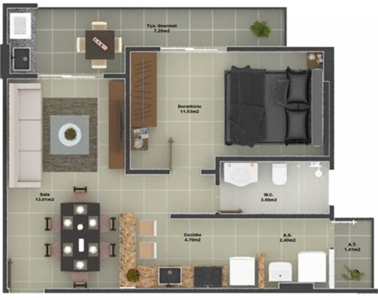 Imagem Apartamento com 1 Quarto à Venda, 51 m² em Guilhermina - Praia Grande Imagem Apartamento com 1 Quarto à Venda, 51 m² em Guilhermina - Praia Grande