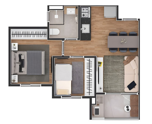 Imagem Imóvel com 2 Quartos à Venda, 38 m² em Jardim Iae - São Paulo