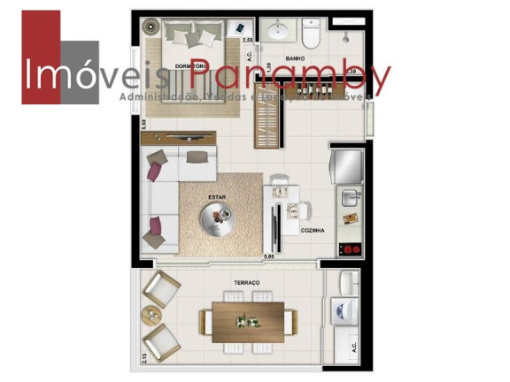 Imagem Apartamento com 1 Quarto à Venda, 35 m² em Campo Belo - São Paulo Imagem Apartamento com 1 Quarto à Venda, 35 m² em Campo Belo - São Paulo